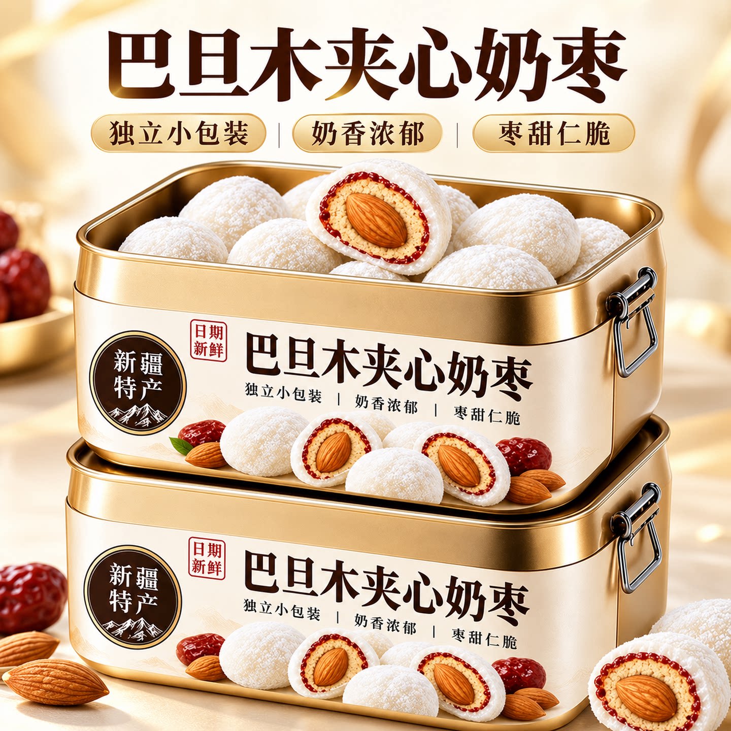 新疆巴旦木奶枣特产官方旗舰店