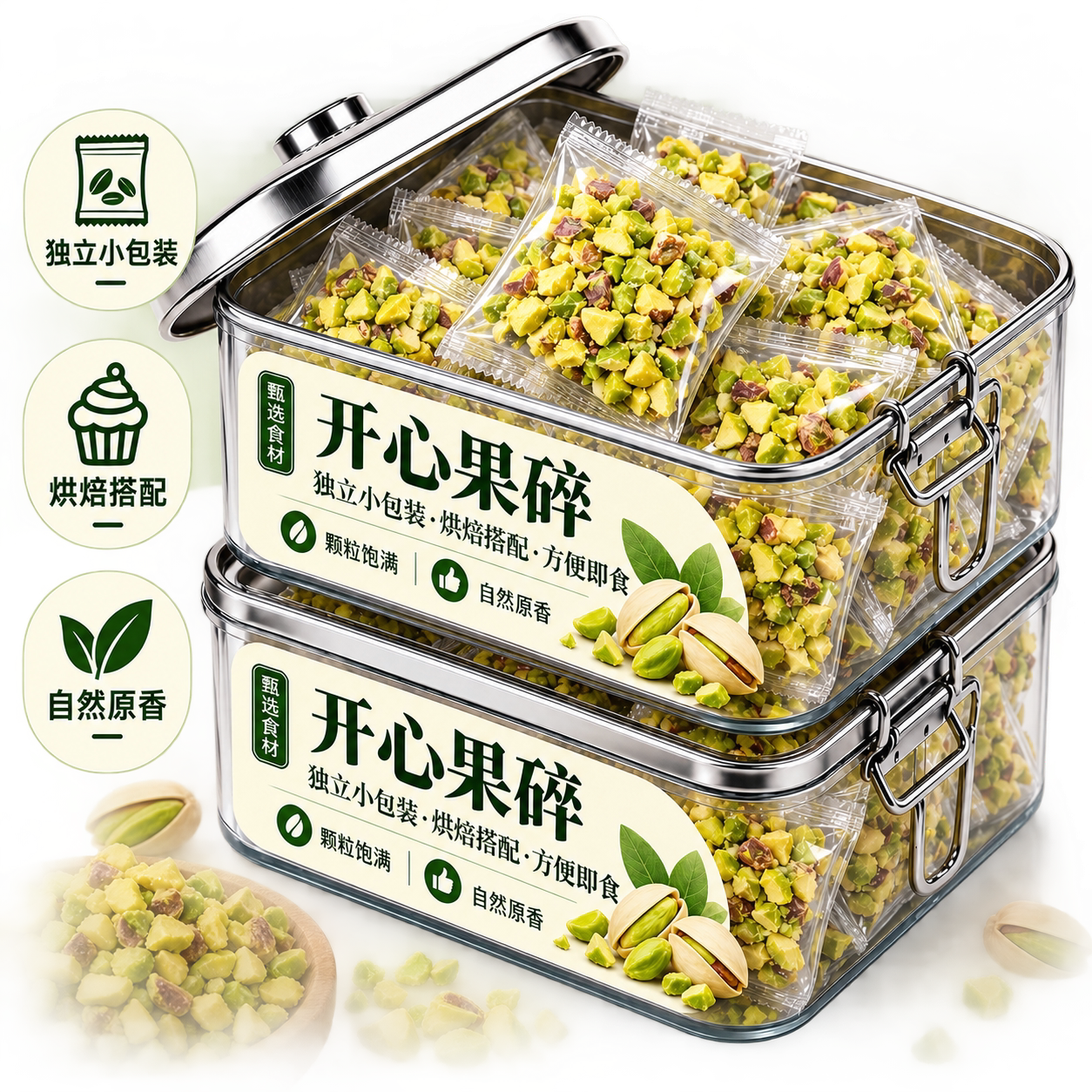 原味开心果碎烘焙商用坚果仁装饰
