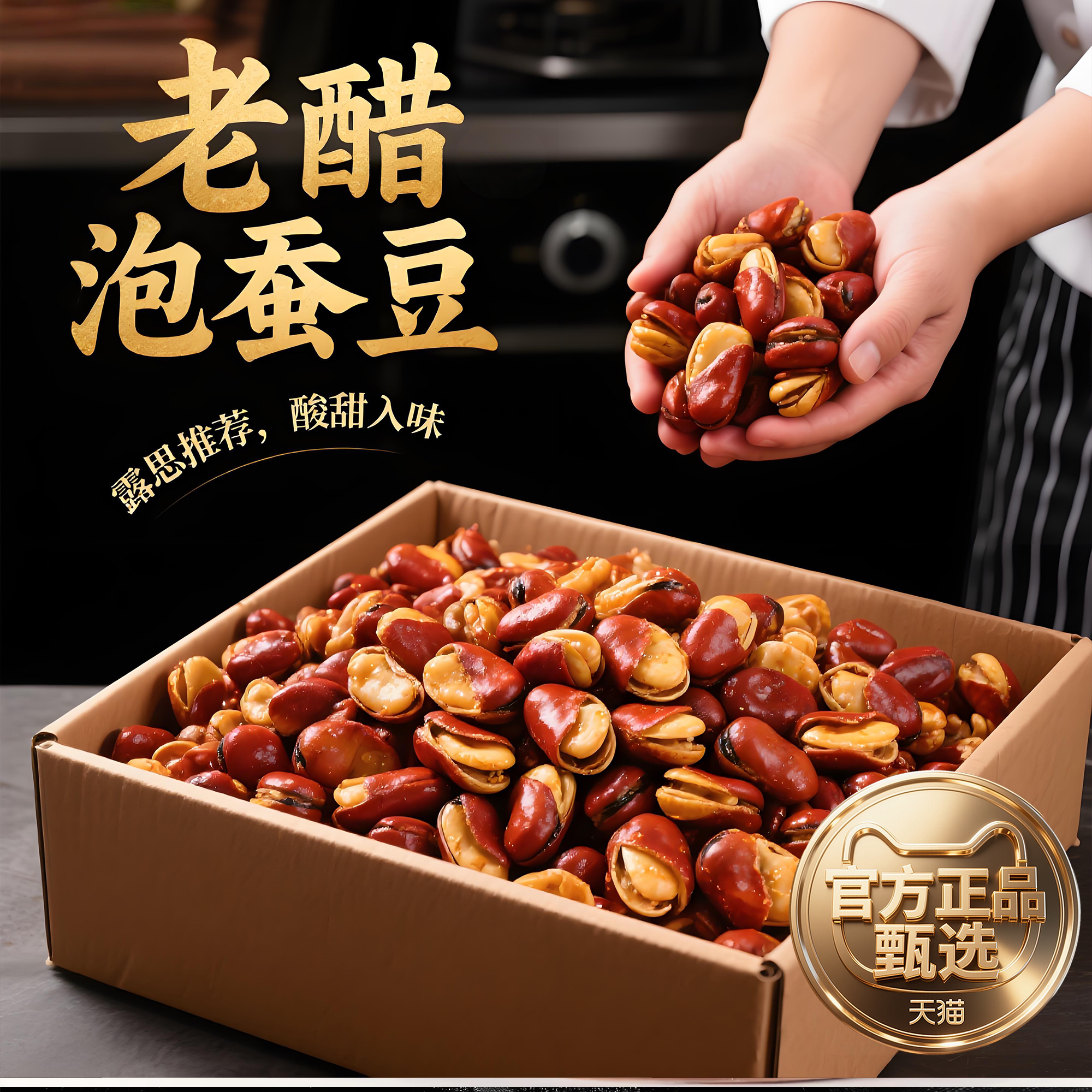 露思推荐老醋泡蚕豆百年老店吴府川航同款四川特产老糖醋蚕豆零食