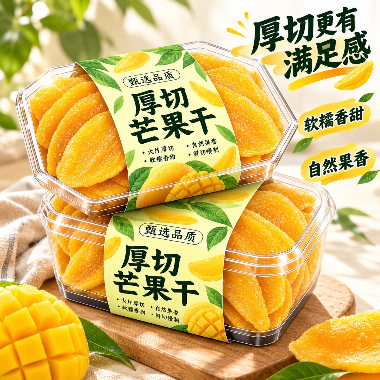 厚切芒果干大片果肉果香浓郁酸甜
