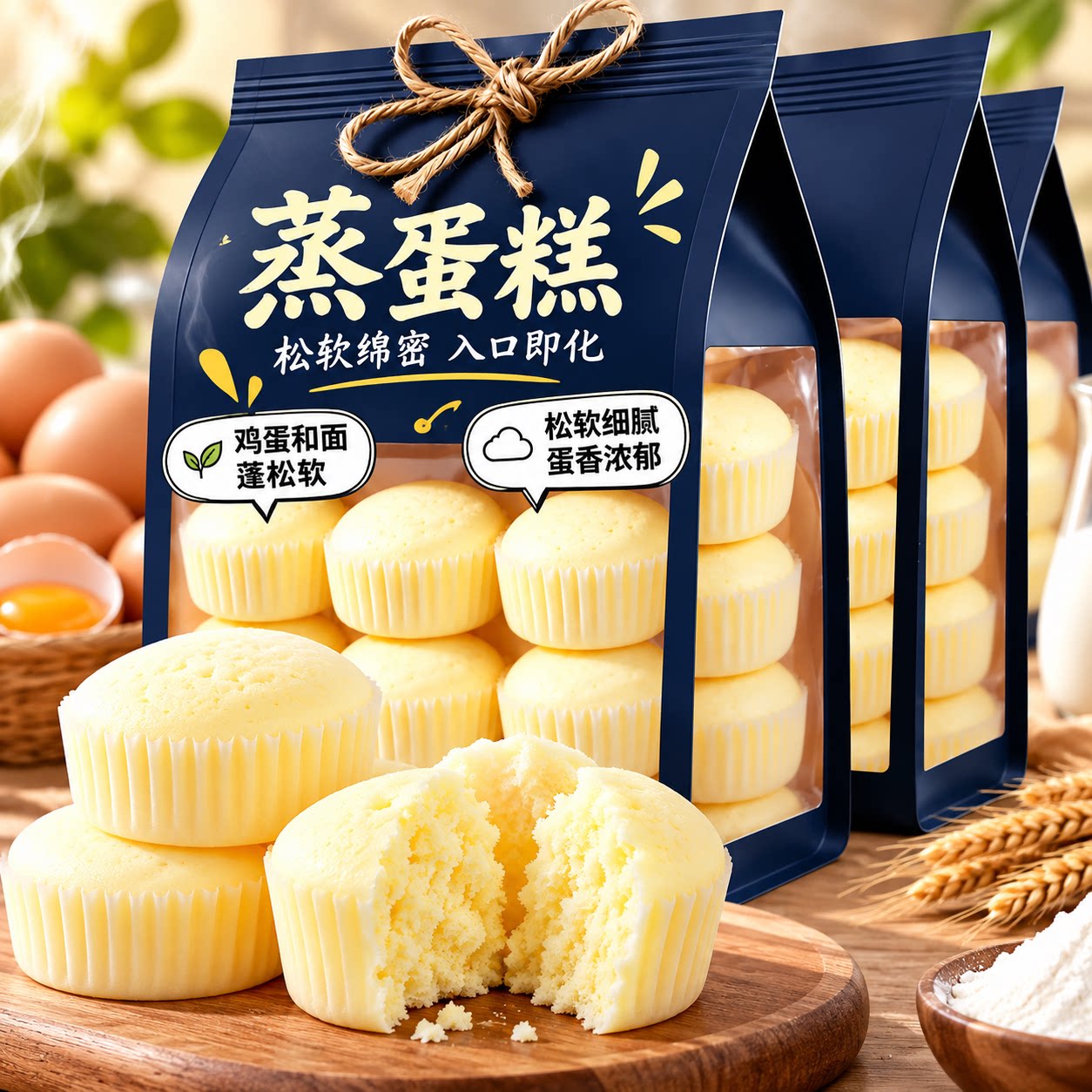 港式木糖醇奶香蒸蛋糕独立装