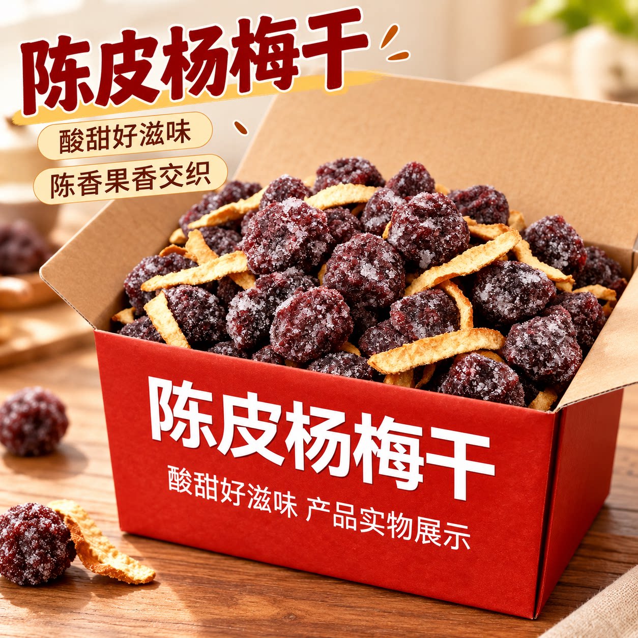 九制陈皮冰糖杨梅九制杨梅干梅子