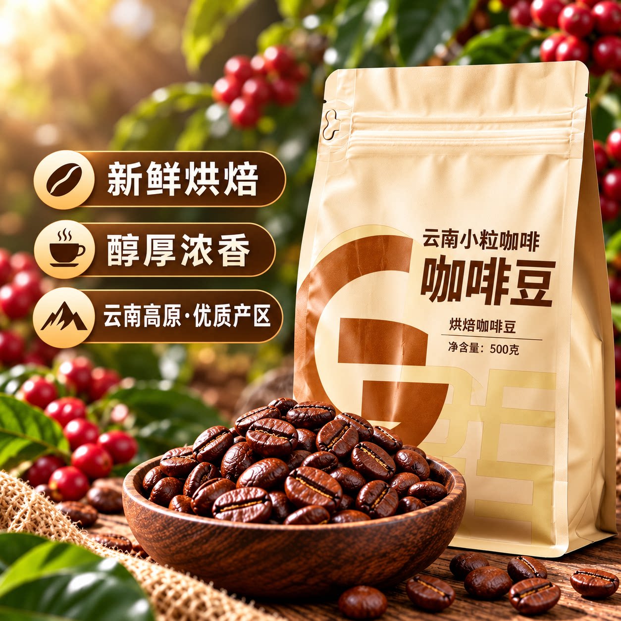 正宗特级云南小咖啡豆官方旗舰店