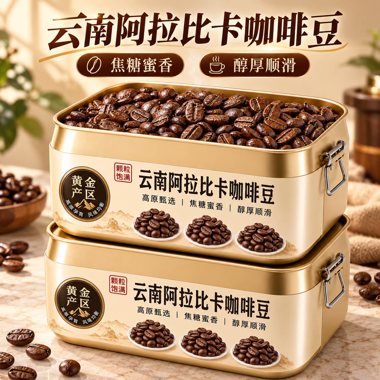 云南小粒咖啡豆云南意式小咖啡豆