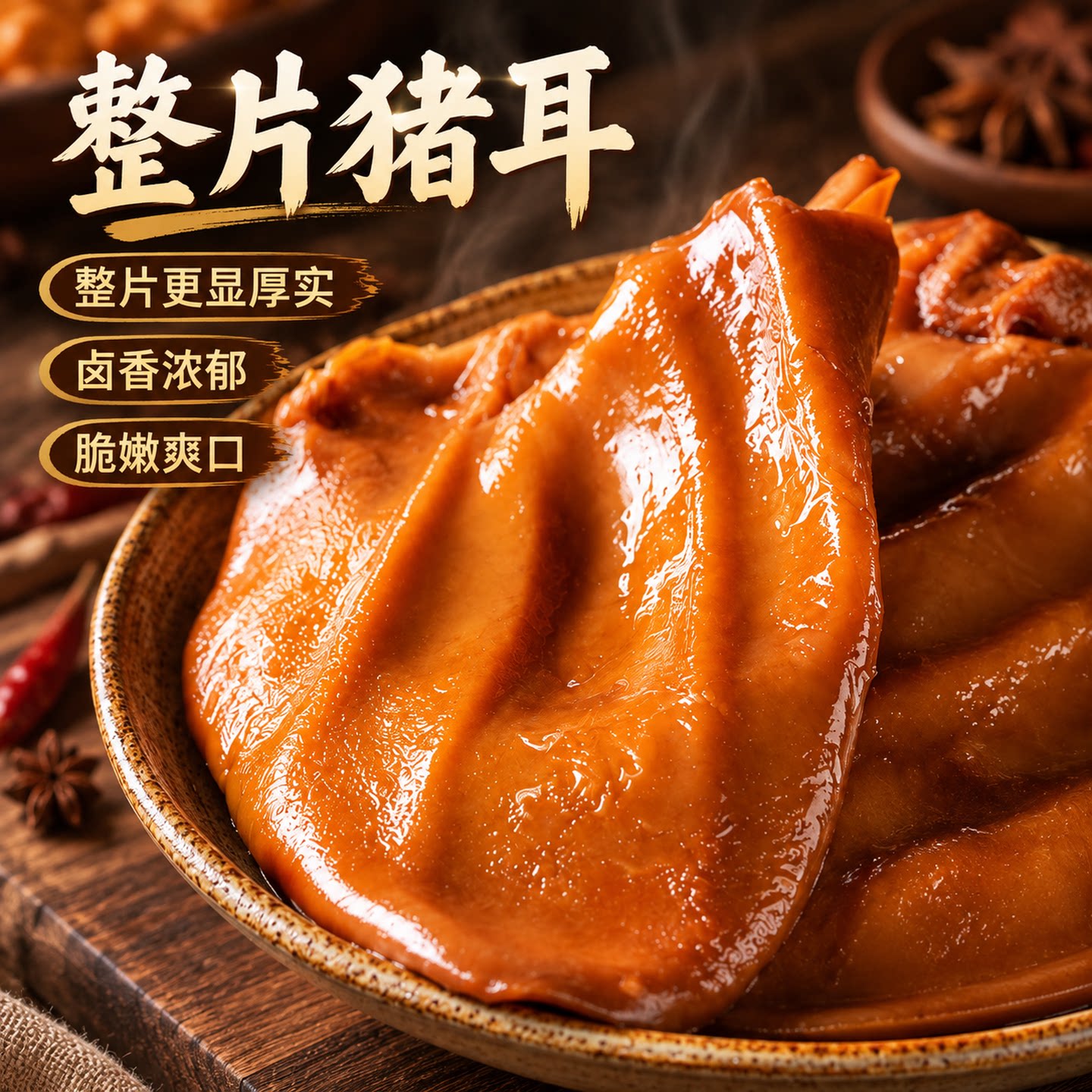 农家土猪耳朵真空冷冻开袋即食