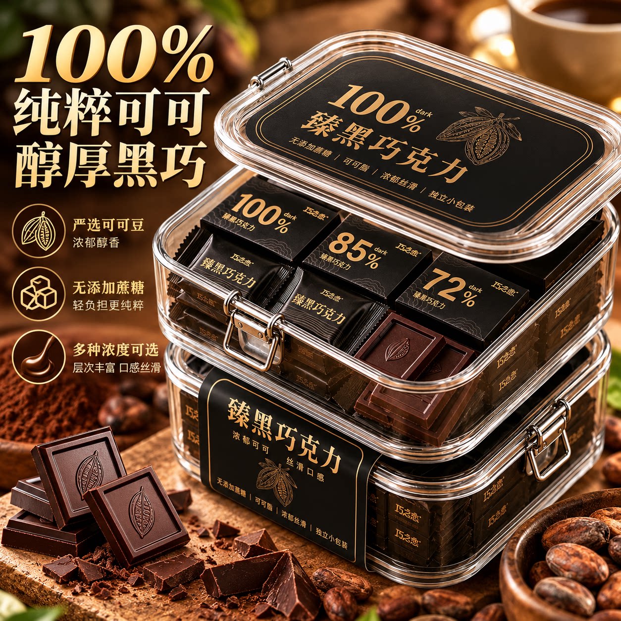 黑巧克力纯可可脂官方旗舰店烘焙