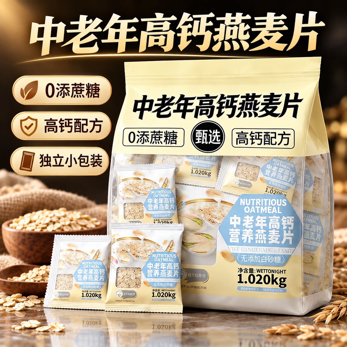中老年人高钙营养燕麦片早餐即食