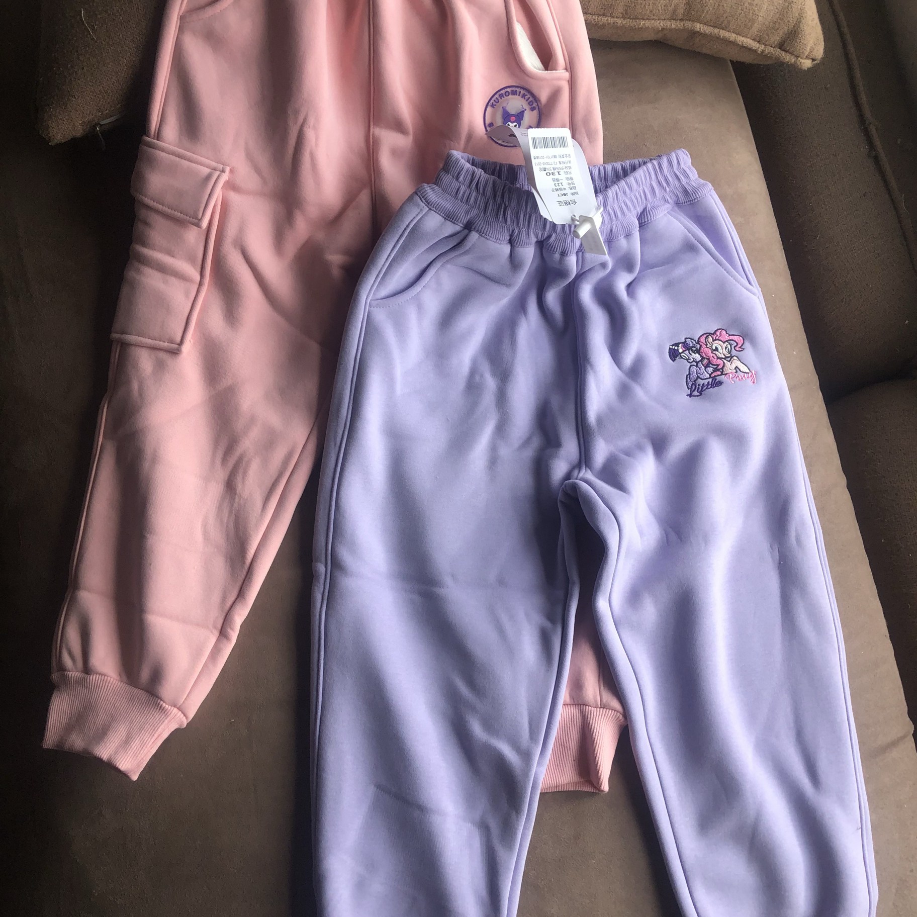 女童大宝一体绒卫裤运动裤120-150