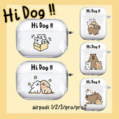 dog K记麦门苹果耳机套Maltese线条小狗适用Airpods1 2代情侣3四代防摔airpodsp2保护壳软hi