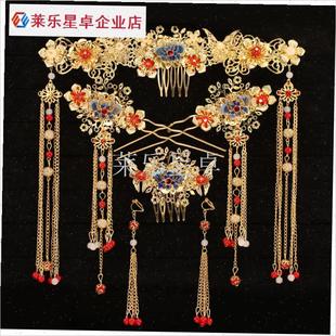 采购产品新娘头饰优雅的覆古风格皇冠I流苏发饰吐司服装秀和服装.