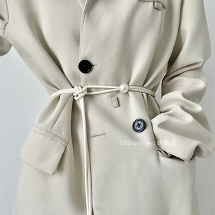 穿搭配饰简约风格 夏季 时尚 珍珠细腰绳百搭配裙子腰带女款 设计 新款