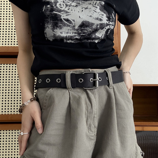 男士仿尼龙帆布腰带2025新款皮带女款配牛仔裤学生军训休闲裤带宽