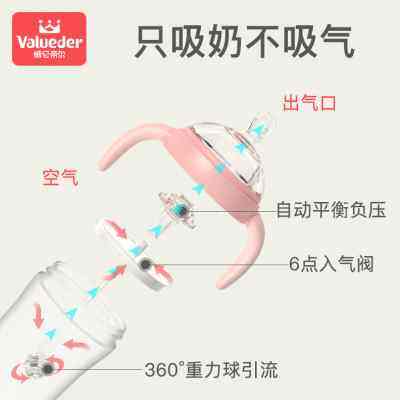 威仑帝尔硅胶奶瓶新生婴儿断奶神器大宝宝鸭嘴奶瓶喝水1岁2岁以上