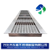 304不锈钢排水沟条形飞边格栅地沟盖板可定制工业承重排水篦子