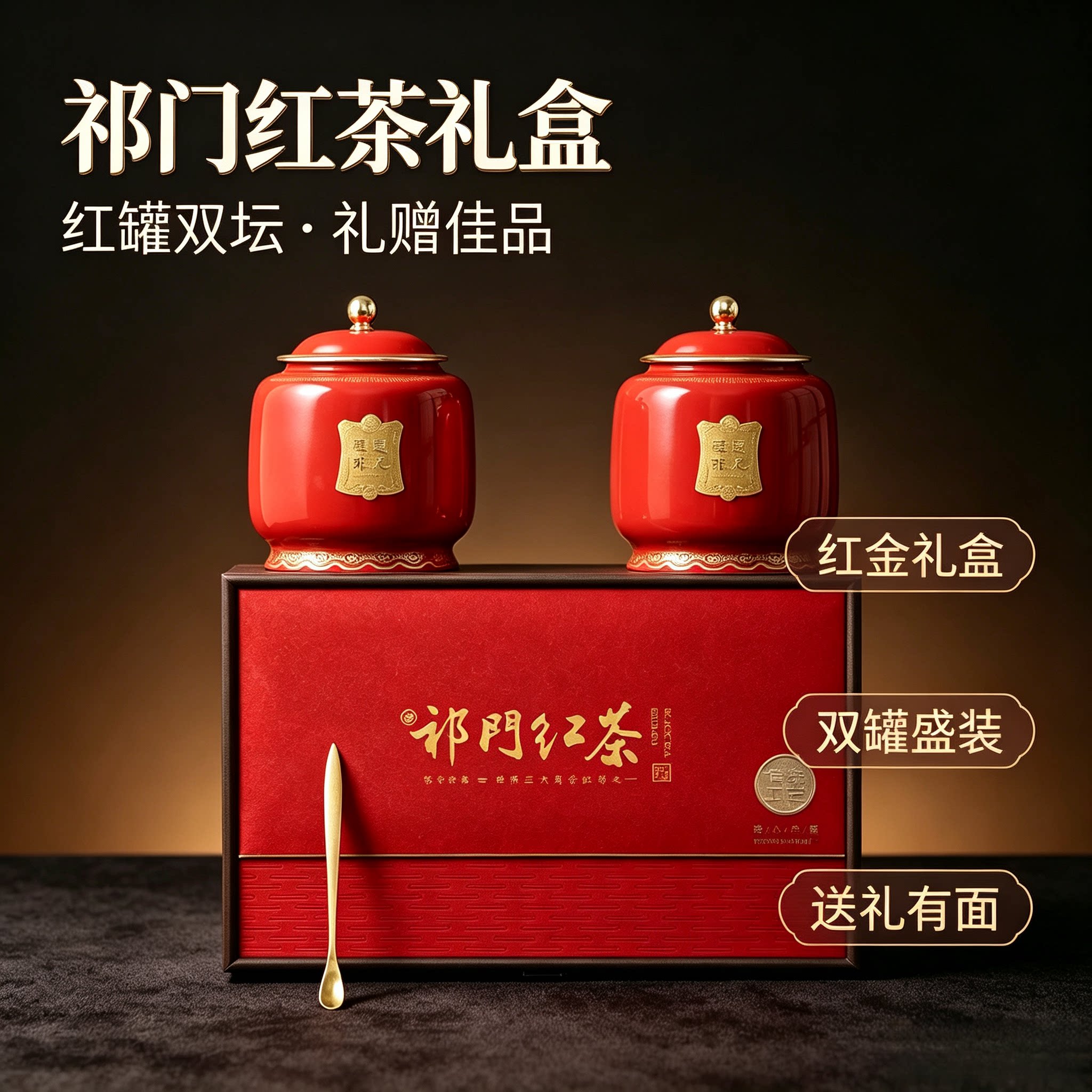 祁门红茶中秋节礼盒装送礼长辈