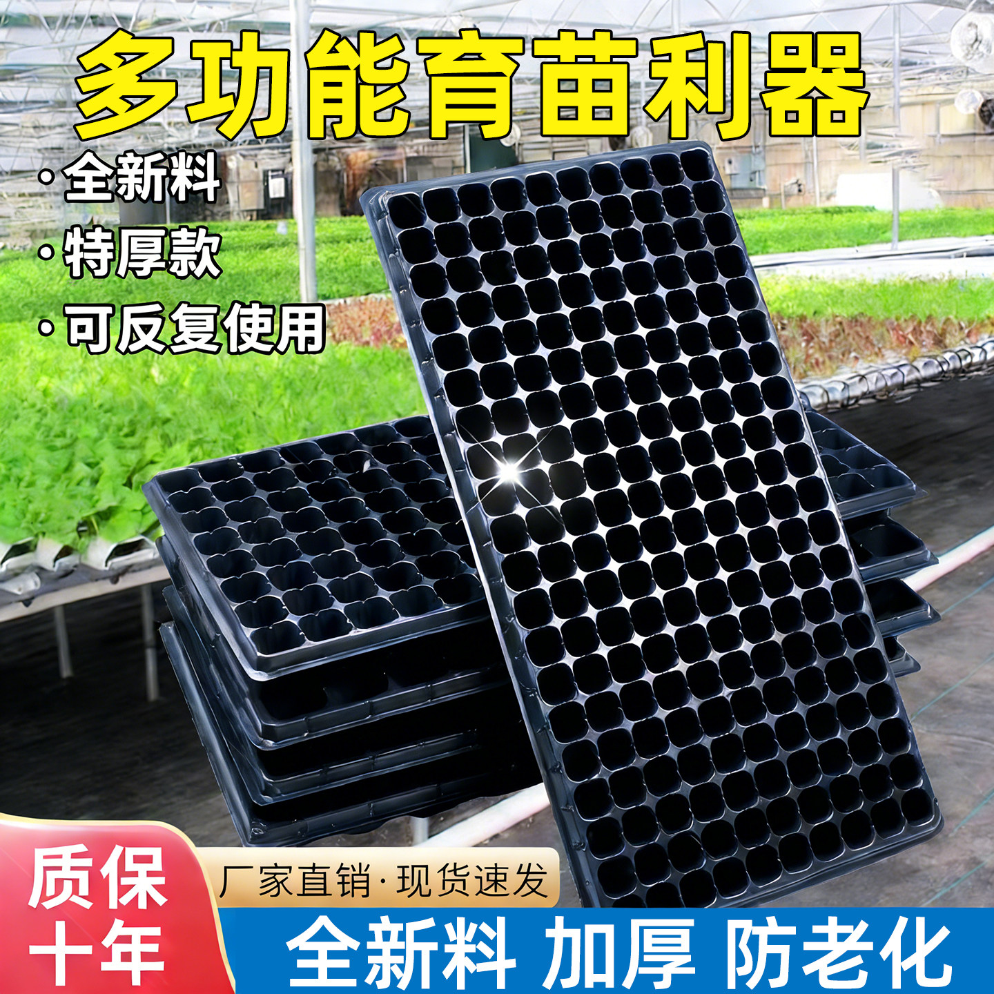 育苗盘穴盘育苗盒蔬菜育苗盆加厚多功能育苗器绿植花卉育苗种植盘,鲜花速递/花卉仿真/绿植园艺,育苗盘/营养钵,淘宝优惠券,粉丝福利购,淘宝优惠卷