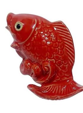 鲤鱼陶瓷摆件园林庭院假山盆景花园鱼池喷水家居阳台流水装饰配件