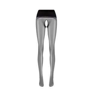 绫「琉光™ 」5D油亮性感超薄黑丝深裆无缝开裆高透丝袜连裤袜女