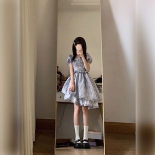 不规则短裙蓬蓬裙套装 2023夏季 短上衣 新款 裙女 两件套甜美小套装