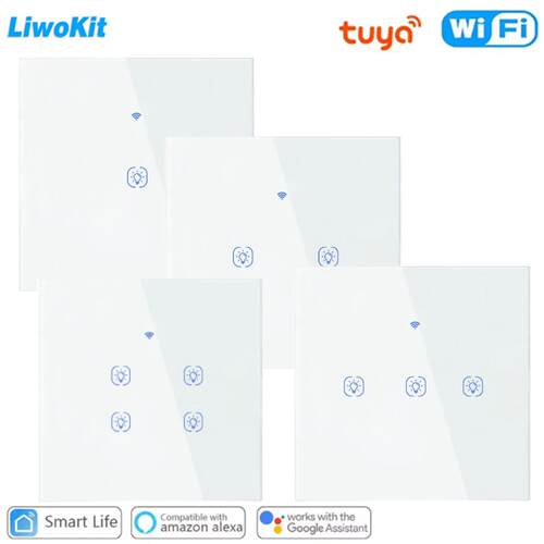 欧规涂鸦智能Zigbee/Wifi开关单火/零火线开关Alexa谷歌语音