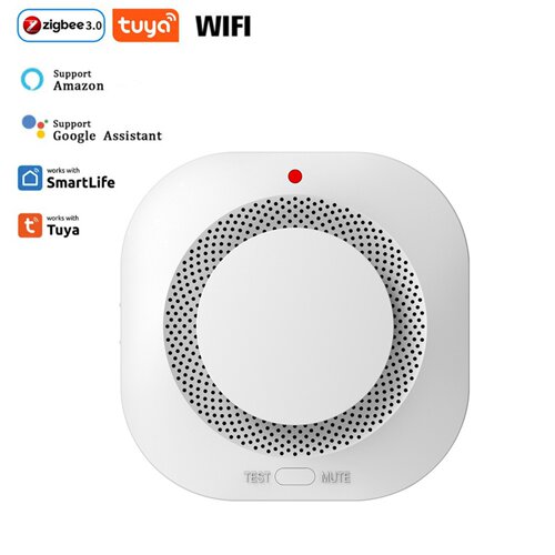 涂鸦烟感探测器WiFi/zigbee家用光电式烟感无线433mhz烟雾报警器