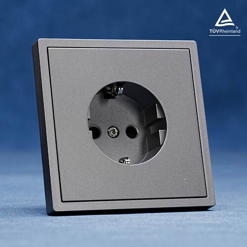 外贸wall switch灰色schuko socket欧规欧标250V墙壁开关插座
