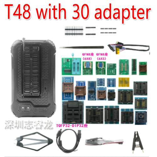 T48 TL866II升级USB编程器笔记本路由BGA液晶主板bios 30件套