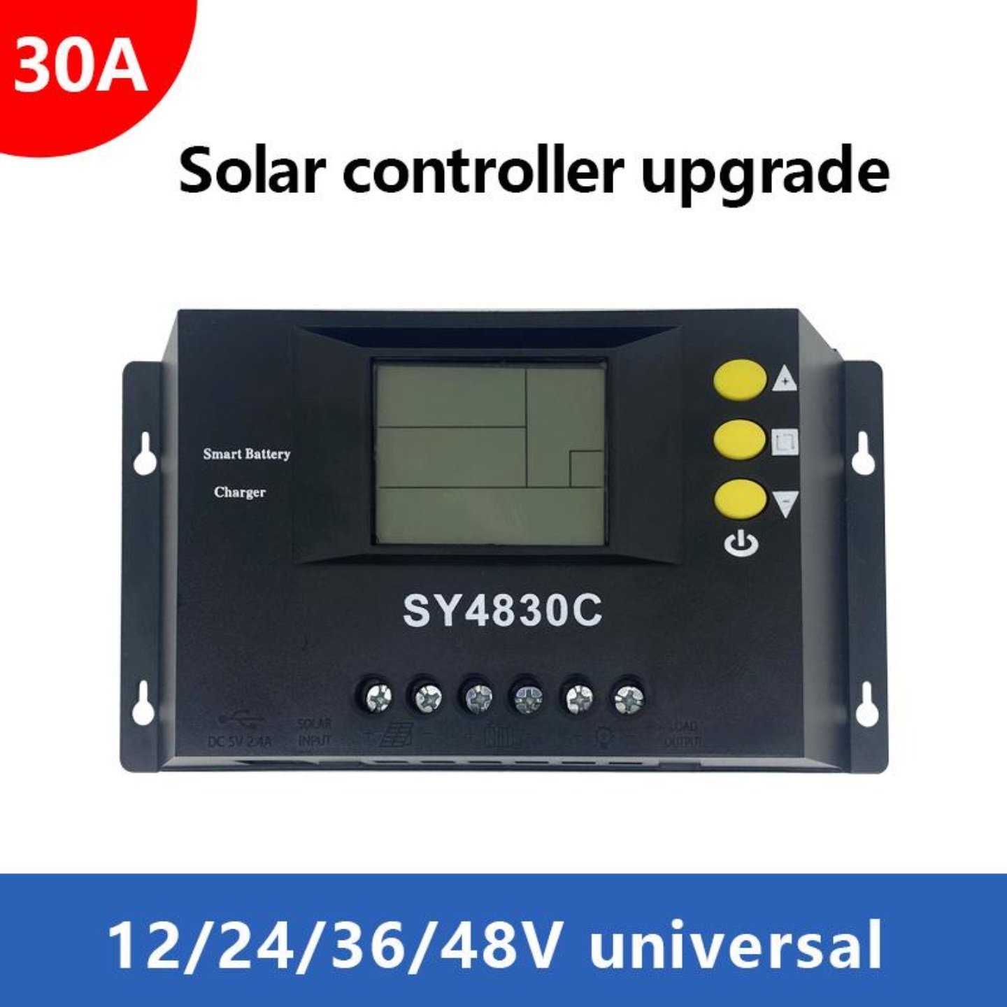太阳能控制器12V24V36V48V自适应铅酸锂电池充电控制器SY4830