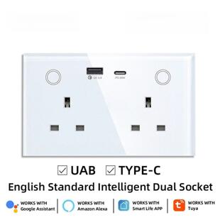 147英规智能双插座支持可使用homekit控制插头墙壁USB+C