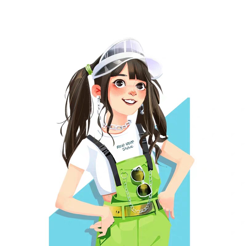 在逃公主蜡笔风卡通手绘t情侣头像设计q版真人漫画定制原创力荐