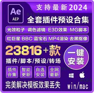 ae插件全套一键安装包中文合集粒子转场脚本特效e3d红巨星AE插件