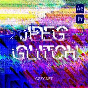 汉化版AE/PR故障干扰花屏损坏特效插件JPEG glitch 1.0.4 Win/Mac