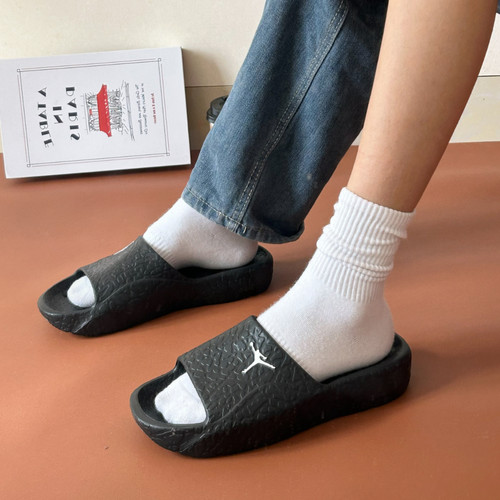 Jordan Franchise 百搭舒适一字拖鞋男款黑色夏季HQ2163-001