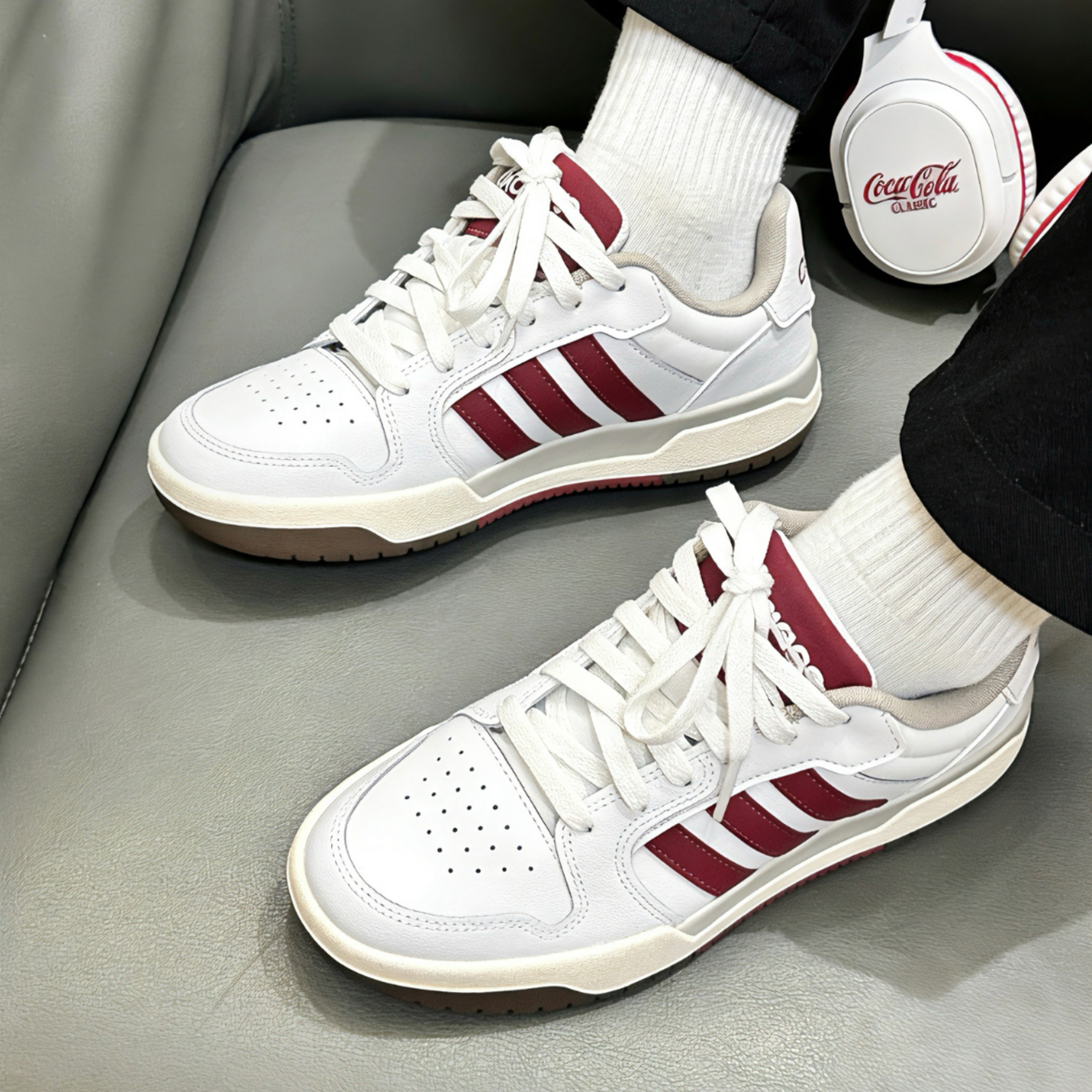 Adidas/阿迪达斯 Entrap男女同款低帮耐磨运动百搭休闲板鞋FW3462