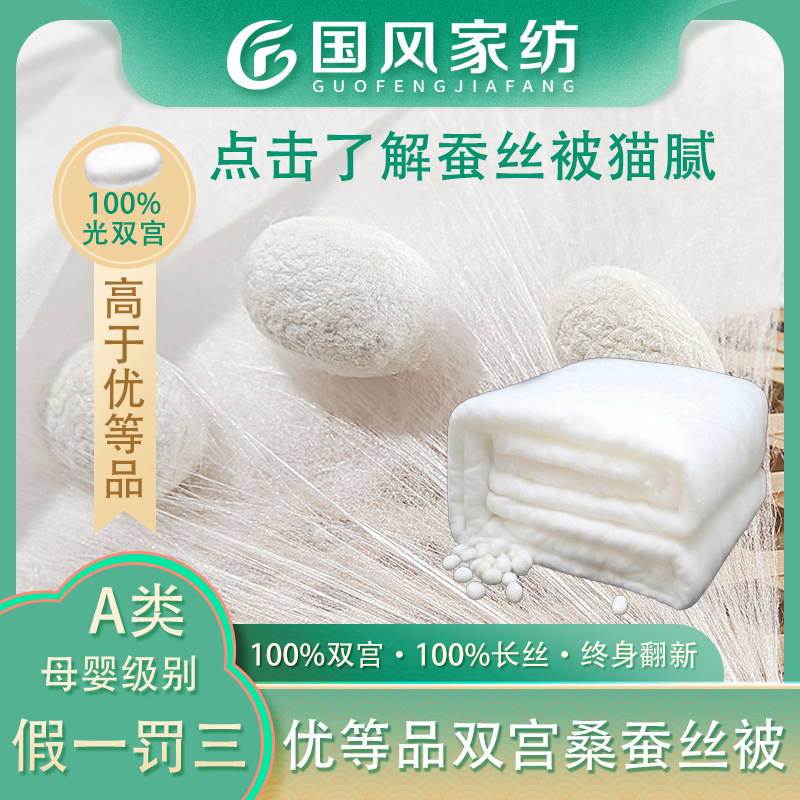 A类100%双宫长丝桑蚕丝被芯春秋被空调被夏凉被冬被子母被优等品,床上用品,蚕丝被,淘宝优惠券,粉丝福利购,淘宝优惠卷