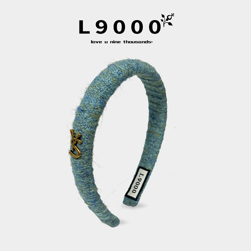 L9000/YS字母小香风发箍夏季高颅顶2026新款毛线发卡小香减龄发饰