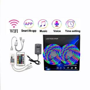 2835彩色LED灯带遥控灯条低压12V跑马流水KTV户外七彩闪灯带WIF