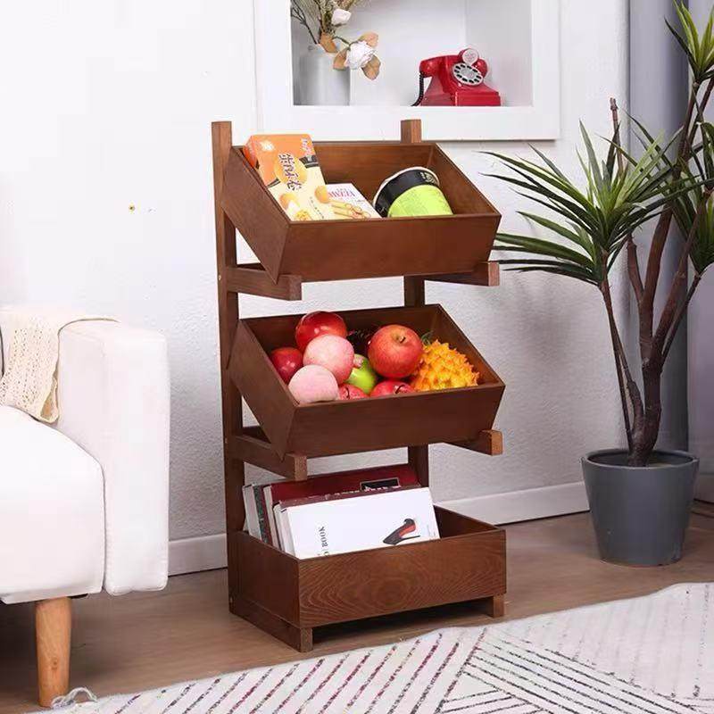 现货木质水果蔬菜收纳筐落地式三层果蔬整理架可调节阅读书置物架,农机/农具/农膜,其它农用工具,淘宝优惠券,粉丝福利购,淘宝优惠卷