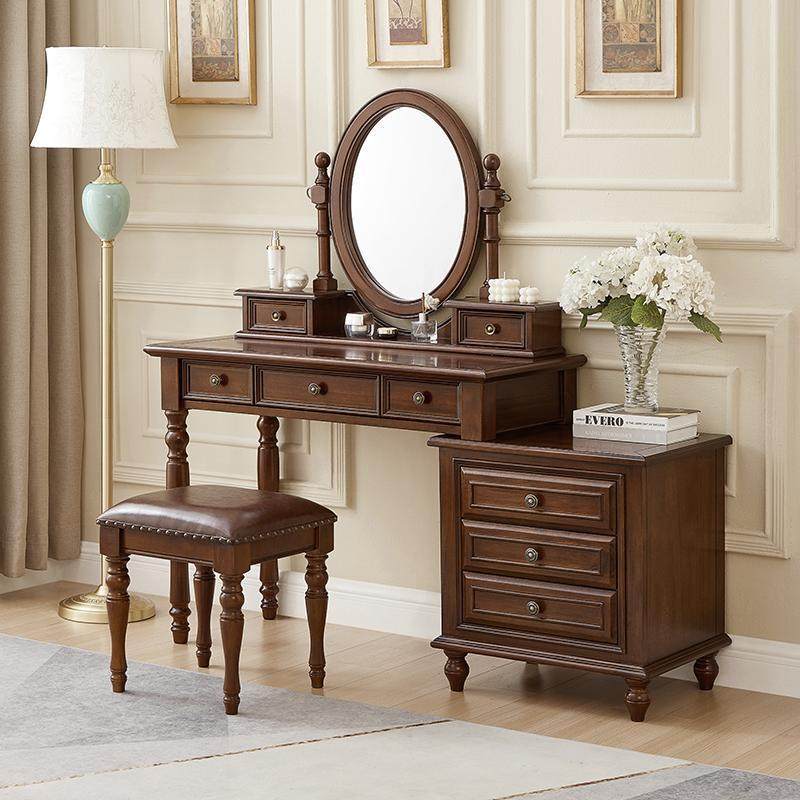 美式全实木梳妆台床头柜一体实木卧室化妆台复古小型收纳化妆桌子,鲜花速递/花卉仿真/绿植园艺,割草机/草坪机,淘宝优惠券,粉丝福利购,淘宝优惠卷