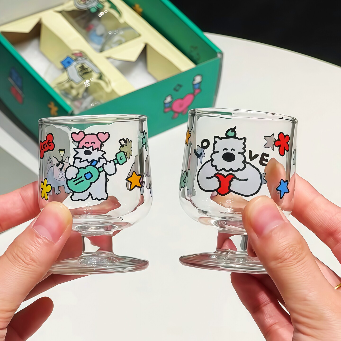 【新家的100个快递】派对小狗玻璃杯迷你一口杯高颜值酒杯送礼物