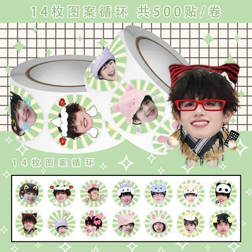 明星TF帅哥朱志鑫大头卷卷贴