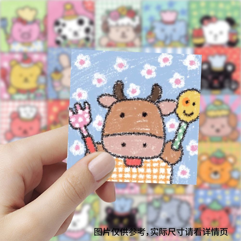 卡通可爱小动物涂鸦装饰贴纸