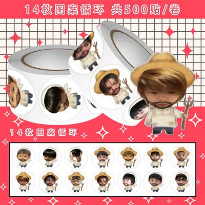 可爱大头cortis农民版装饰贴画