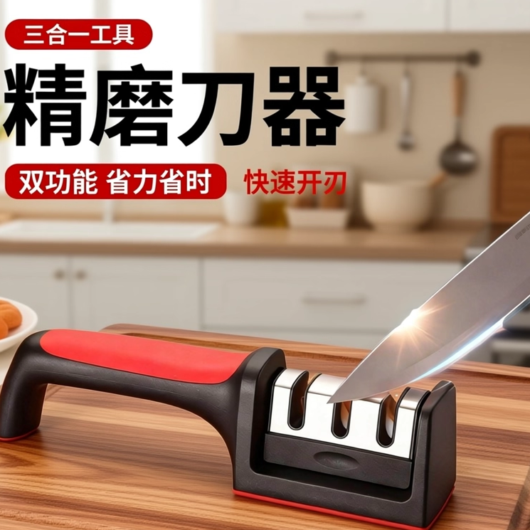 多功能磨刀神器磨刀石家用菜刀精磨商用快速磨刀器开刃工具三合一,厨房/烹饪用具,磨刀器/磨刀石/磨刀架,淘宝优惠券,粉丝福利购,淘宝优惠卷