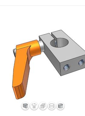 支架固定夹带螺纹平行薄型KQKU MQKU AQKU SQKU10 12 15 16 20 25