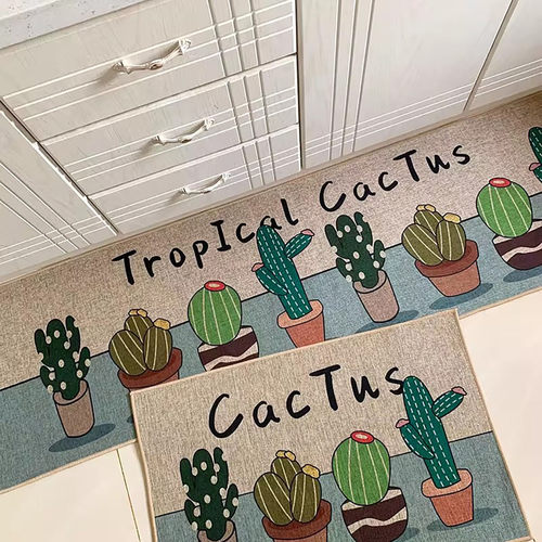 吉优曼亚麻卡通动漫入户玄关地垫