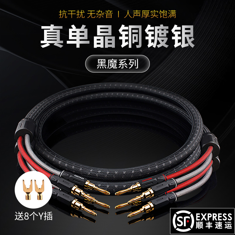 杨阳HIFI发烧级单晶铜镀银喇叭线