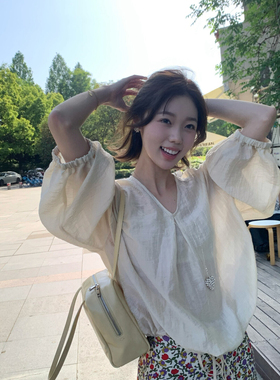 【HEY BELLA】韩系休闲宽松百搭休闲风格纯色防晒小衫E8693#10