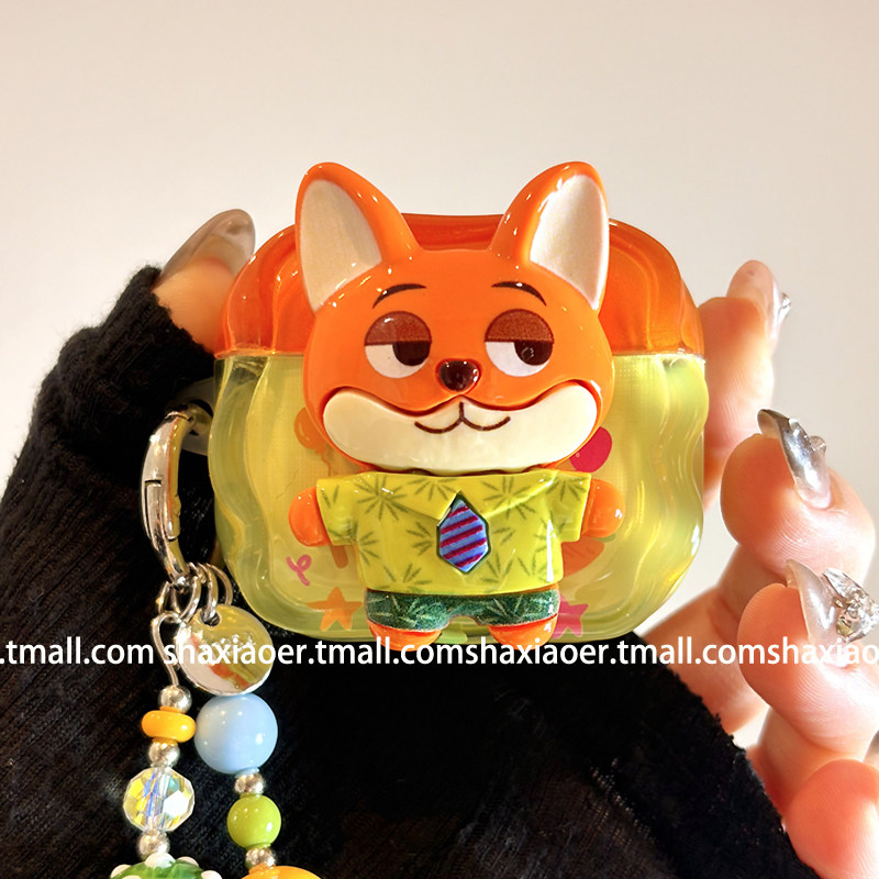 情侣可爱尼克狐朱迪适用airpods4保护壳airpodspro3保护套新款苹果耳机保护壳pro2耳机套女款二三4代耳机壳潮,3C数码配件,耳机保护套,淘宝优惠券,粉丝福利购,淘宝优惠卷