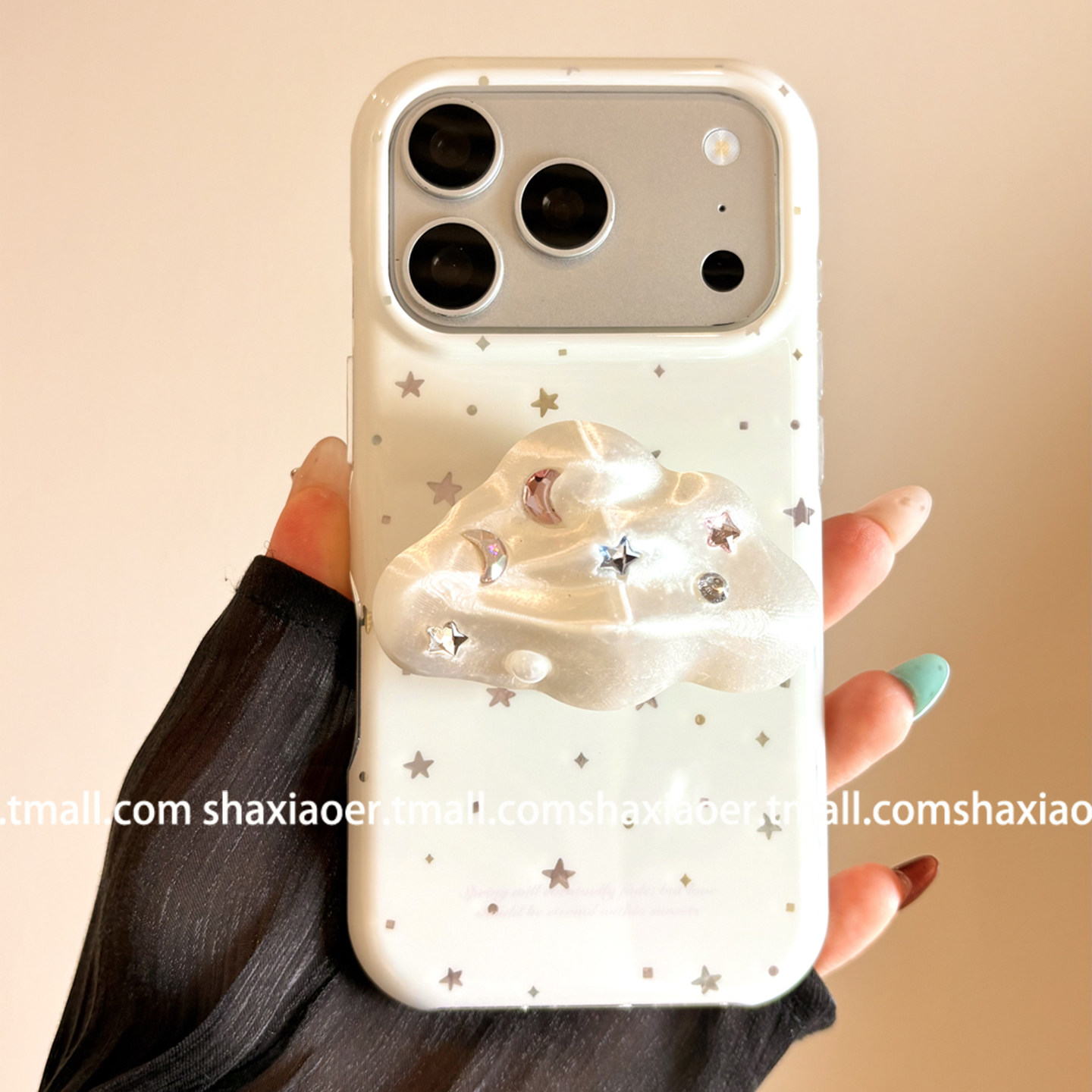ins风立体云朵星星支架适用iPhone17手机壳苹果18promax女款18pro新款15防摔16pro保护套韩系少女心甜美小众